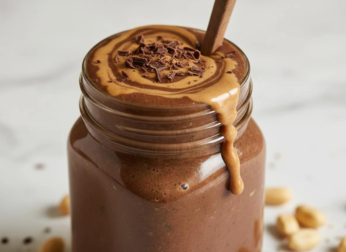Chocolate Peanut Butter Spirulina Smoothie