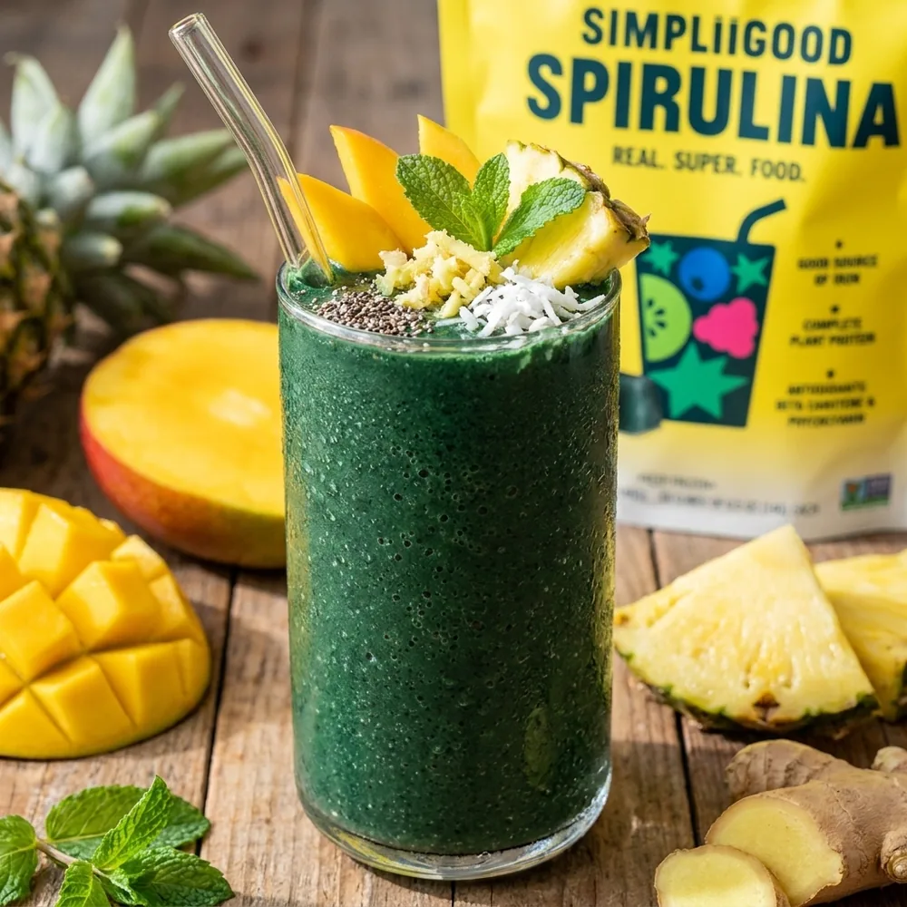 Beginner Mango Spirulina Smoothie